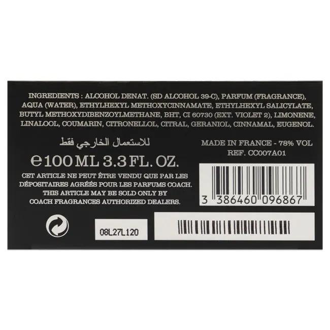 Platinum by Coach for Men - 3.3 oz - Home Goods Revolution