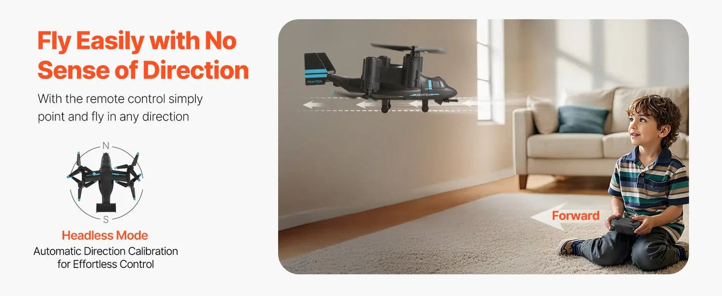 VEVOR 4-Channel RC Helicopter – Easy to Fly Remote Control Aircraft w/ Gyro Stabilizer, LED Spotlight & Alloy Frame for Kids & Beginners Product vendor Home Goods Revolution