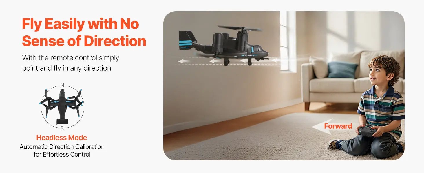 VEVOR 4-Channel RC Helicopter – Easy to Fly Remote Control Aircraft w/ Gyro Stabilizer, LED Spotlight & Alloy Frame for Kids & Beginners Product vendor Home Goods Revolution