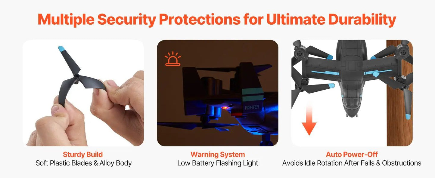 VEVOR 4-Channel RC Helicopter – Easy to Fly Remote Control Aircraft w/ Gyro Stabilizer, LED Spotlight & Alloy Frame for Kids & Beginners Product vendor Home Goods Revolution