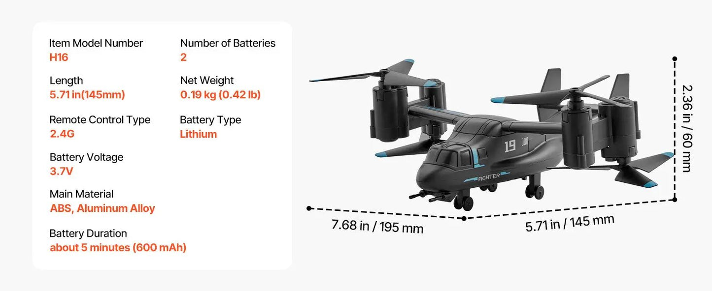 VEVOR 4-Channel RC Helicopter – Easy to Fly Remote Control Aircraft w/ Gyro Stabilizer, LED Spotlight & Alloy Frame for Kids & Beginners Product vendor Home Goods Revolution