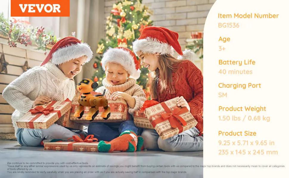 VEVOR Interactive RC Robot Dog Toy – Talking, Dancing & Programmable Smart Pet for Kids w/ Voice, Gesture & Remote Control Product vendor Home Goods Revolution