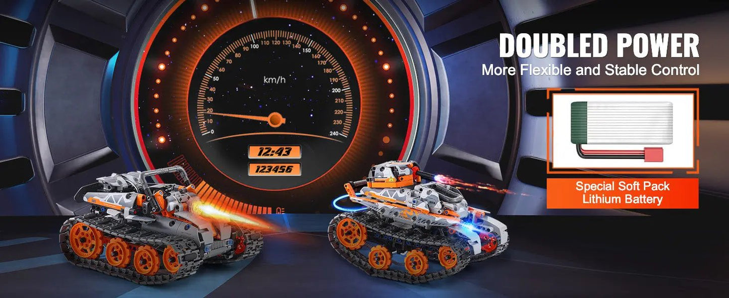 VEVOR 5-in-1 STEM Robot Building Kit – 554 PCS Programmable RC Tank w/ App & Remote Control for Kids Ages 6+ Product vendor Home Goods Revolution