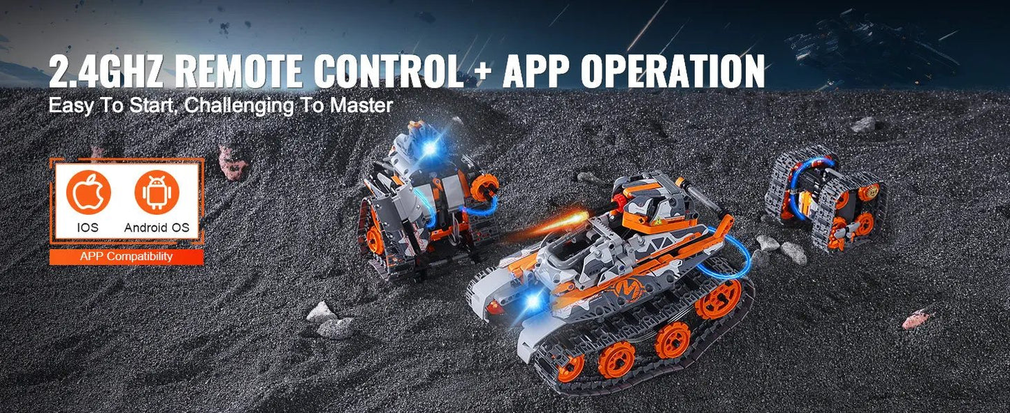 VEVOR 5-in-1 STEM Robot Building Kit – 554 PCS Programmable RC Tank w/ App & Remote Control for Kids Ages 6+ Product vendor Home Goods Revolution