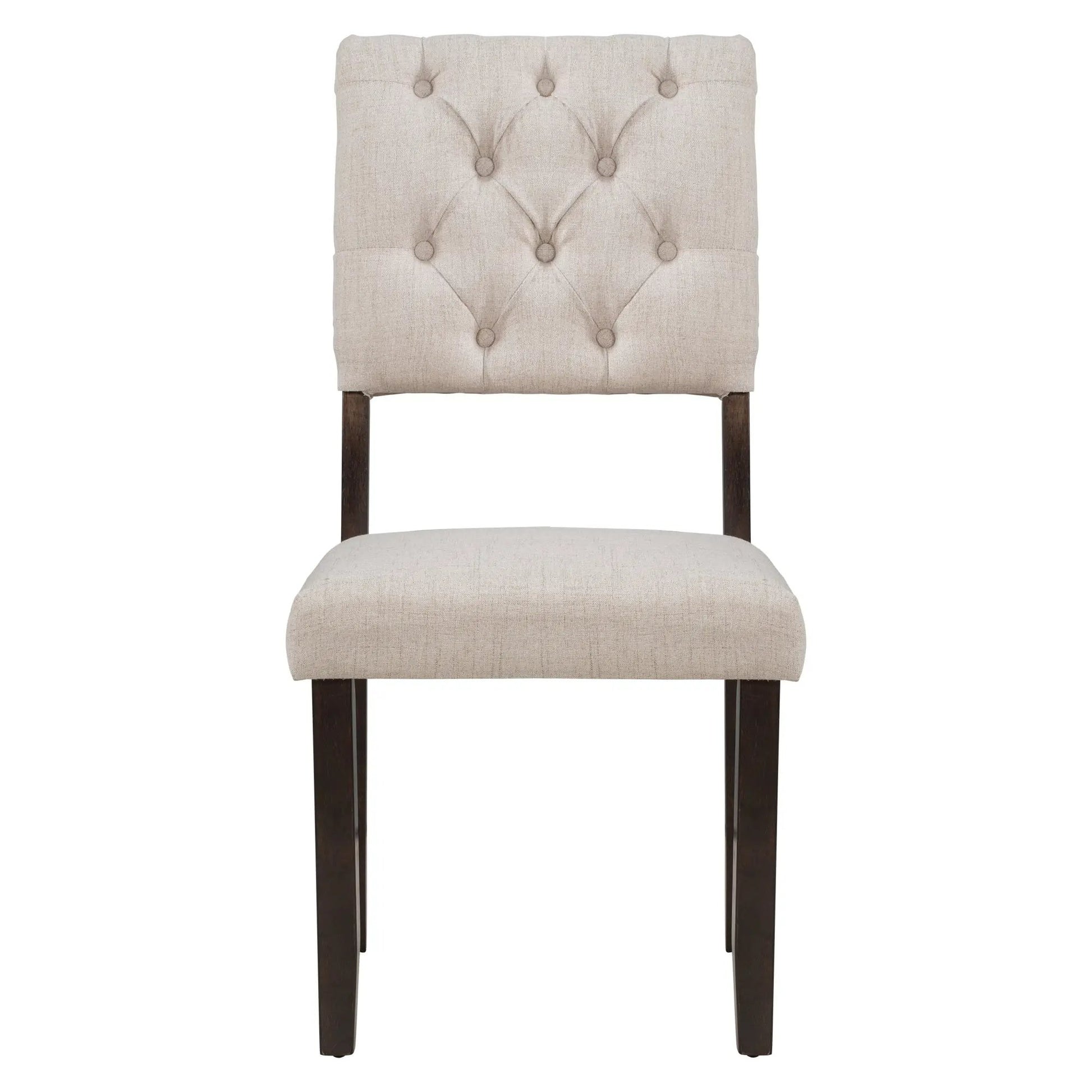 Dining Table and Chair Set 6 pcs with Special-shaped Legs and Foam-covered Seat - Home Goods Revolution