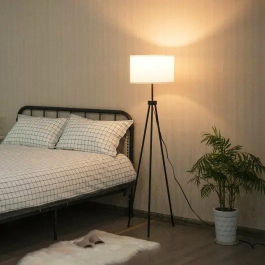 Modern Metal Tripod Floor Lamp with Chain Switch - Home Goods Revolution