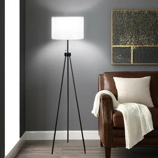Modern Metal Tripod Floor Lamp with Chain Switch - Home Goods Revolution