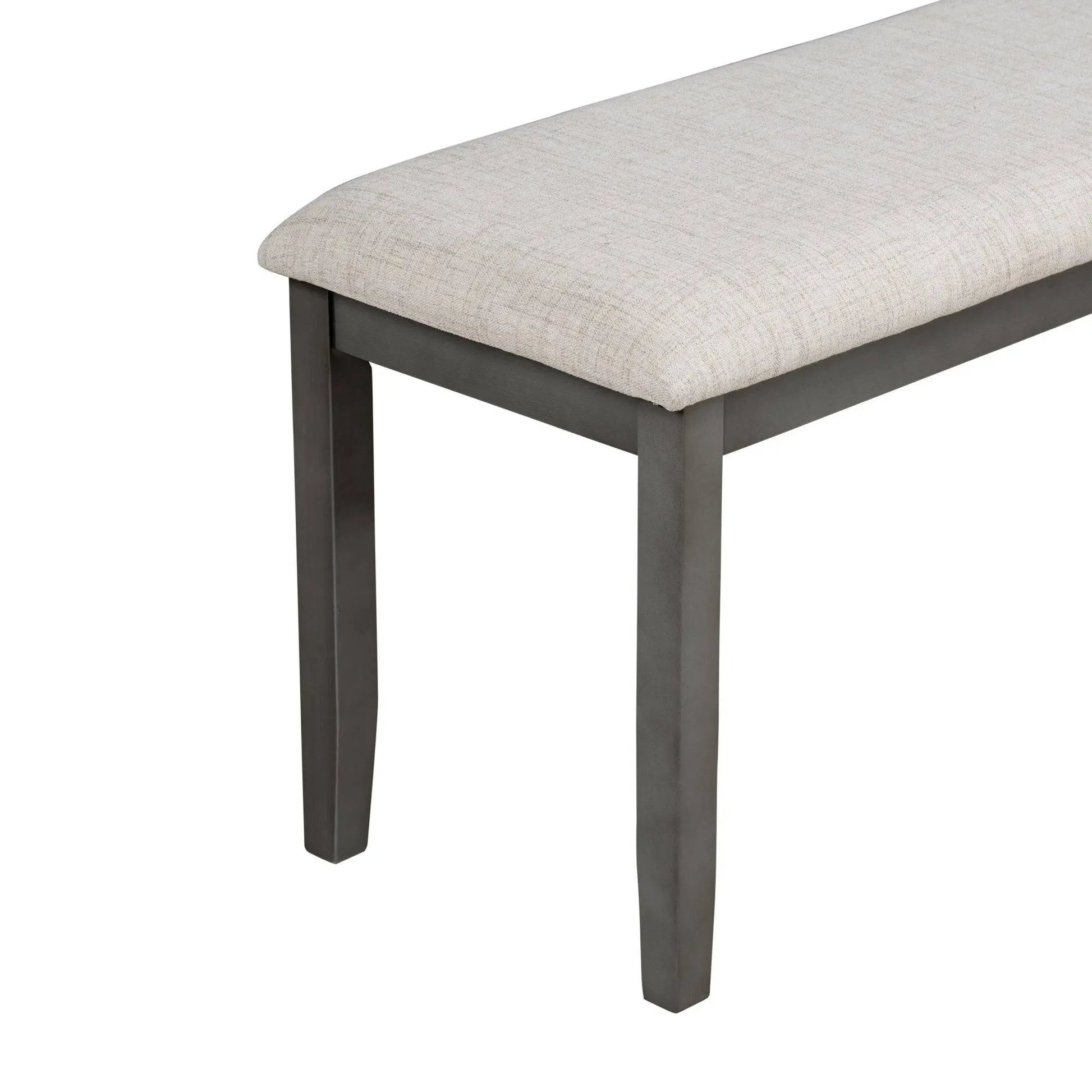 Dining Table and Chair Set 6 pcs with Special-shaped Legs and Foam-covered Seat - Home Goods Revolution