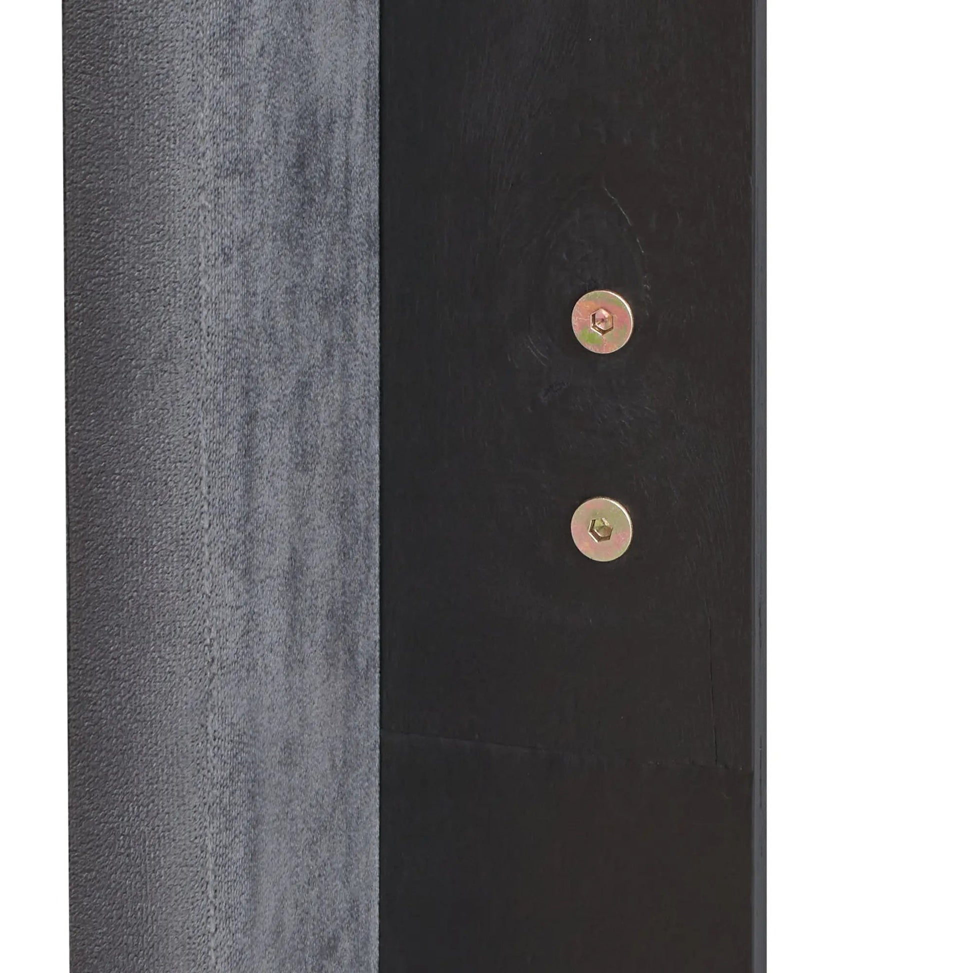 Upholstered Bed with Wings Design Dark Gray Velvet Queen - Home Goods Revolution