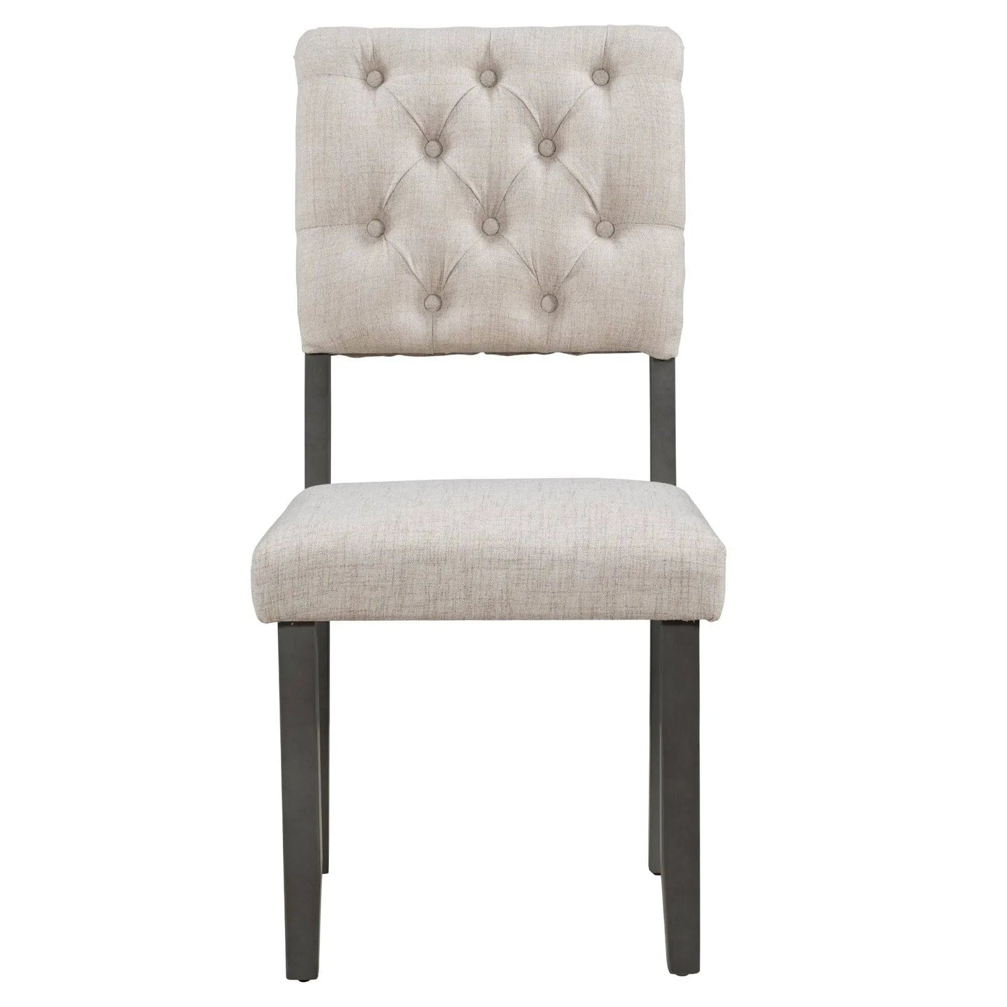 Dining Table and Chair Set 6 pcs with Special-shaped Legs and Foam-covered Seat - Home Goods Revolution