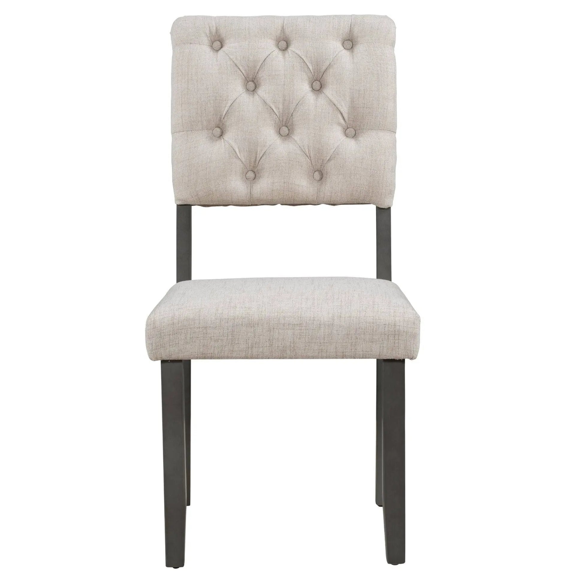 Dining Table and Chair Set 6 pcs with Special-shaped Legs and Foam-covered Seat - Home Goods Revolution