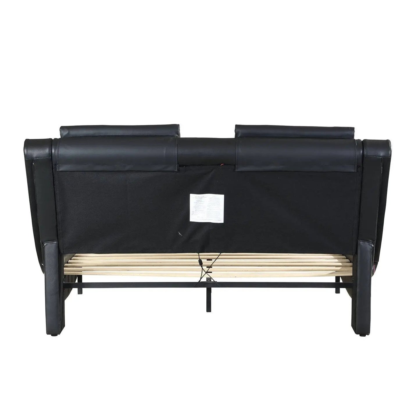 Bed Frame Bluetooth connection to play music, Backrest vibration massage; Queen - Home Goods Revolution